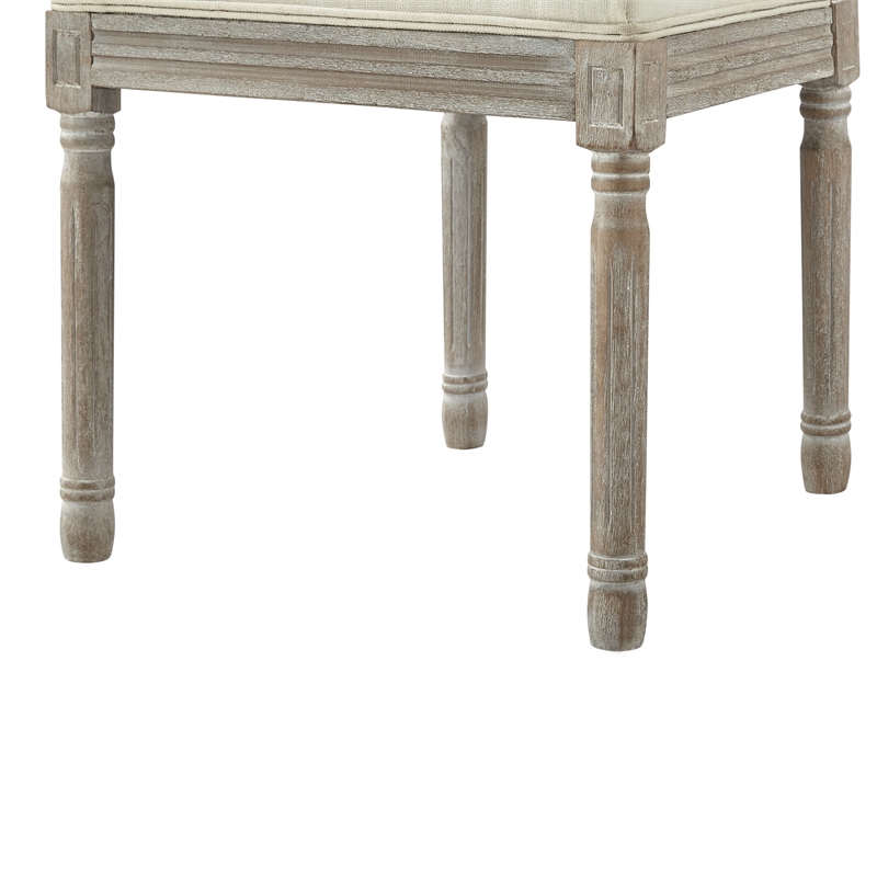 Posh Living Westen Linen Dining Chair (Set of 2) Cream White