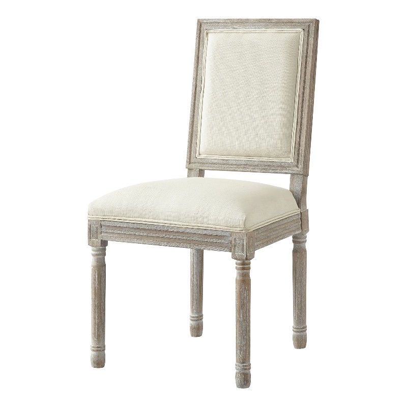 Posh Living Westen Linen Dining Chair (Set of 2) Cream White