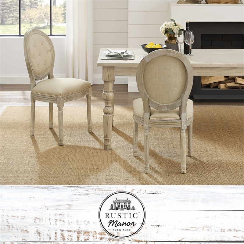 Posh Living Elisheva Linen Dining Chair Beige