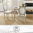 Posh Living Elisheva Linen Dining Chair Cream White