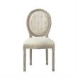 Posh Living Elisheva Linen Dining Chair Cream White