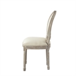 Posh Living Elisheva Linen Dining Chair Cream White