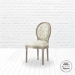 Posh Living Elisheva Linen Dining Chair Cream White