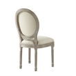 Posh Living Elisheva Linen Dining Chair Cream White