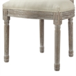Posh Living Elisheva Linen Dining Chair Cream White