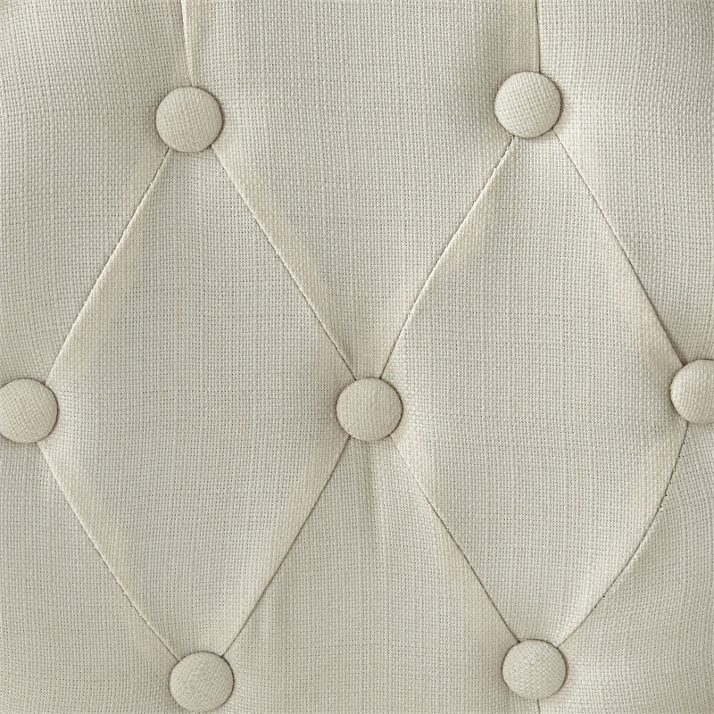 Posh Living Elisheva Linen Dining Chair Cream White