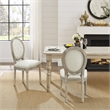 Posh Living Elisheva Linen Dining Chair Cream White