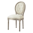 Posh Living Elisheva Linen Dining Chair Cream White