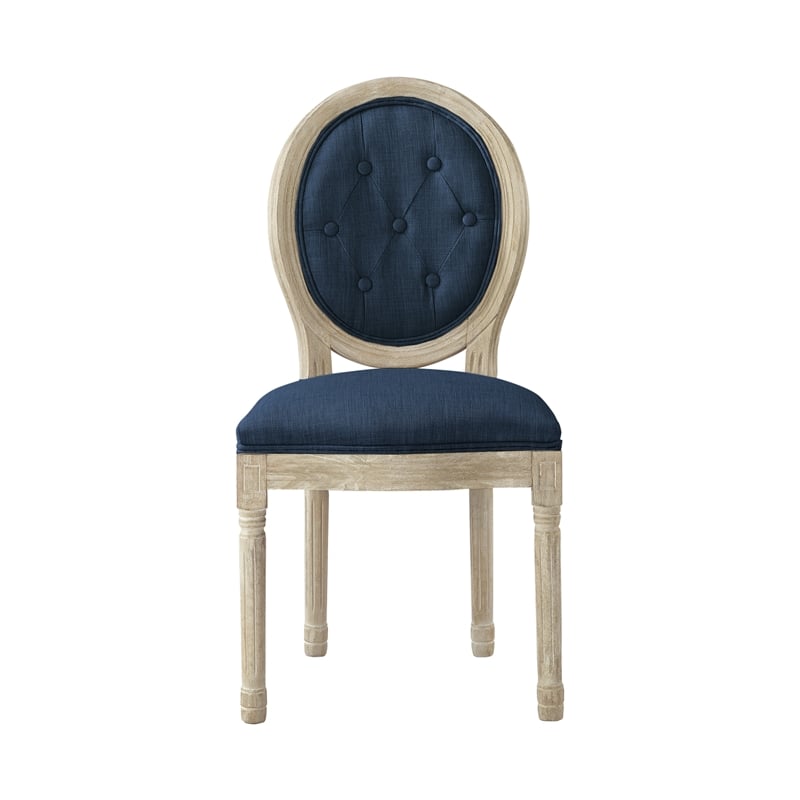 Posh Living Elisheva Linen Dining Chair Navy