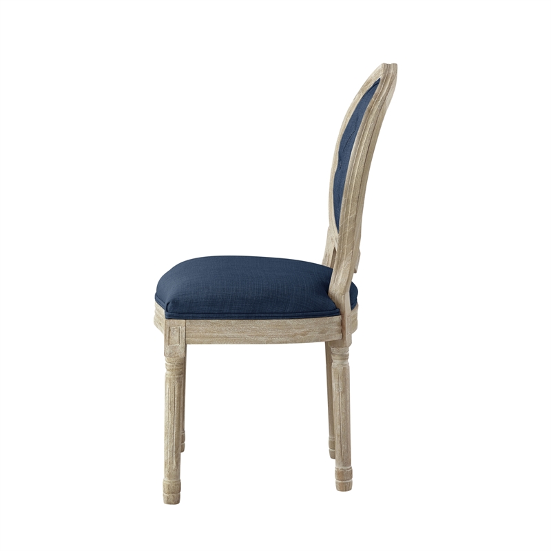 Posh Living Elisheva Linen Dining Chair Navy