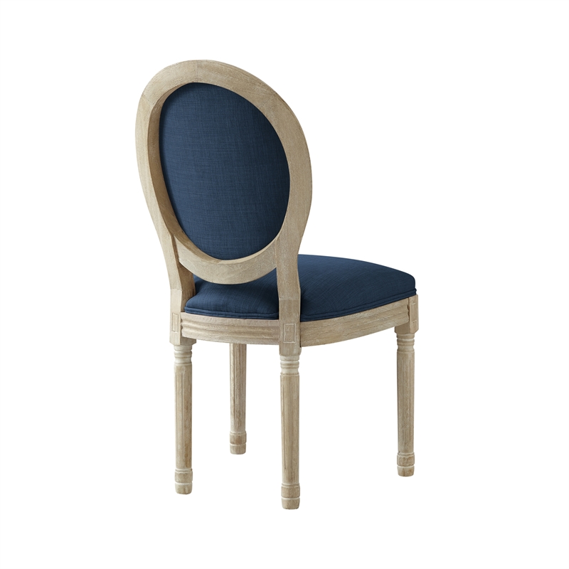Posh Living Elisheva Linen Dining Chair Navy