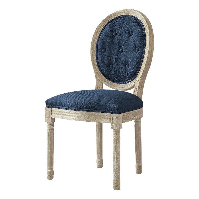 Posh Living Elisheva Linen Dining Chair Navy