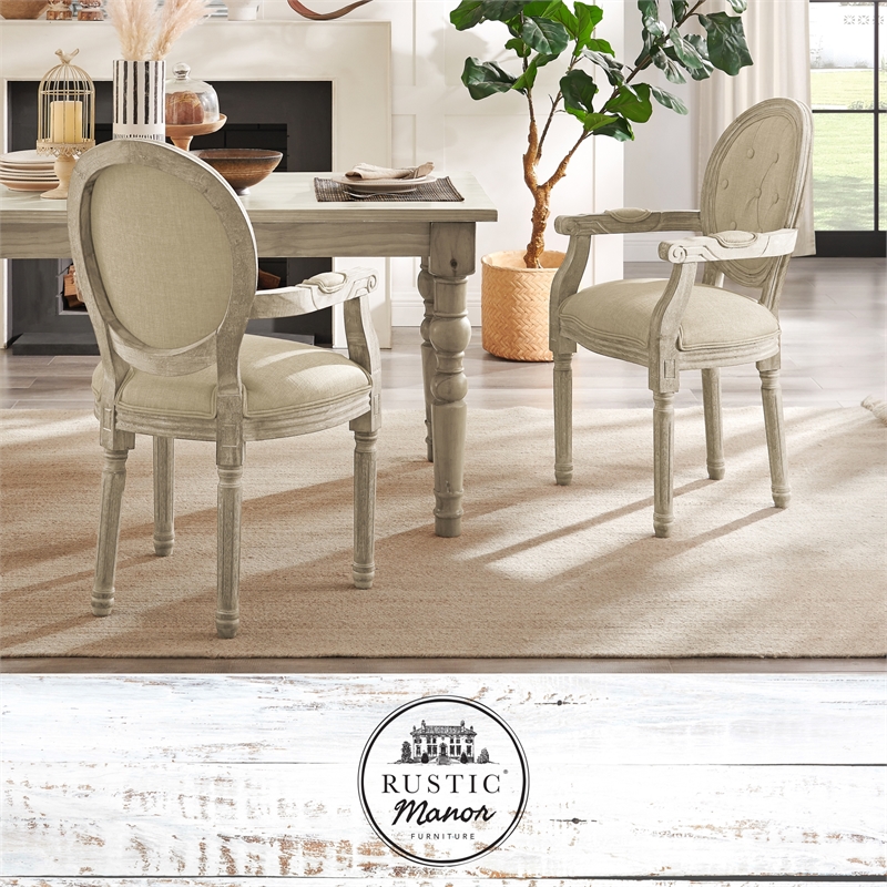 Posh Living Elisheva Linen Dining Chair Beige