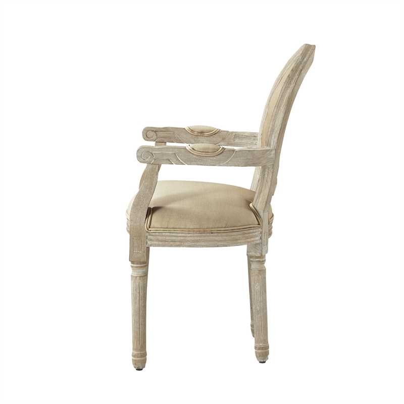 Posh Living Elisheva Linen Dining Chair Beige