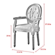 Posh Living Elisheva Linen Dining Chair Cream White