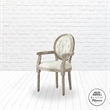 Posh Living Elisheva Linen Dining Chair Cream White