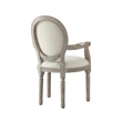 Posh Living Elisheva Linen Dining Chair Cream White