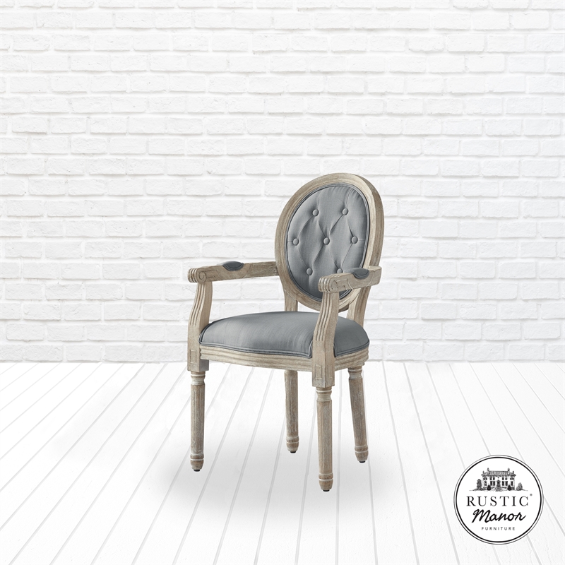 Posh Living Elisheva Linen Dining Chair Grey