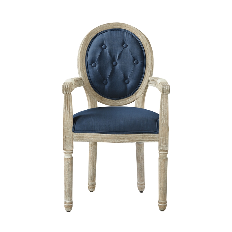 Posh Living Elisheva Linen Dining Chair Navy