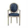 Posh Living Elisheva Linen Dining Chair Navy