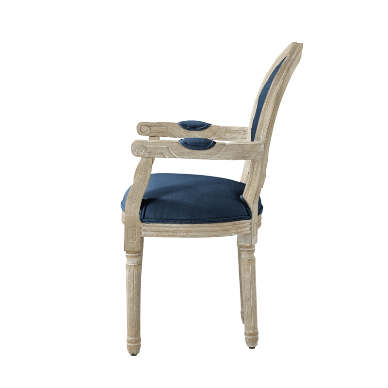 Posh Living Elisheva Linen Dining Chair Navy