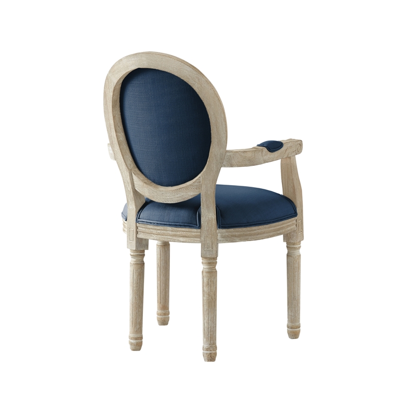 Posh Living Elisheva Linen Dining Chair Navy