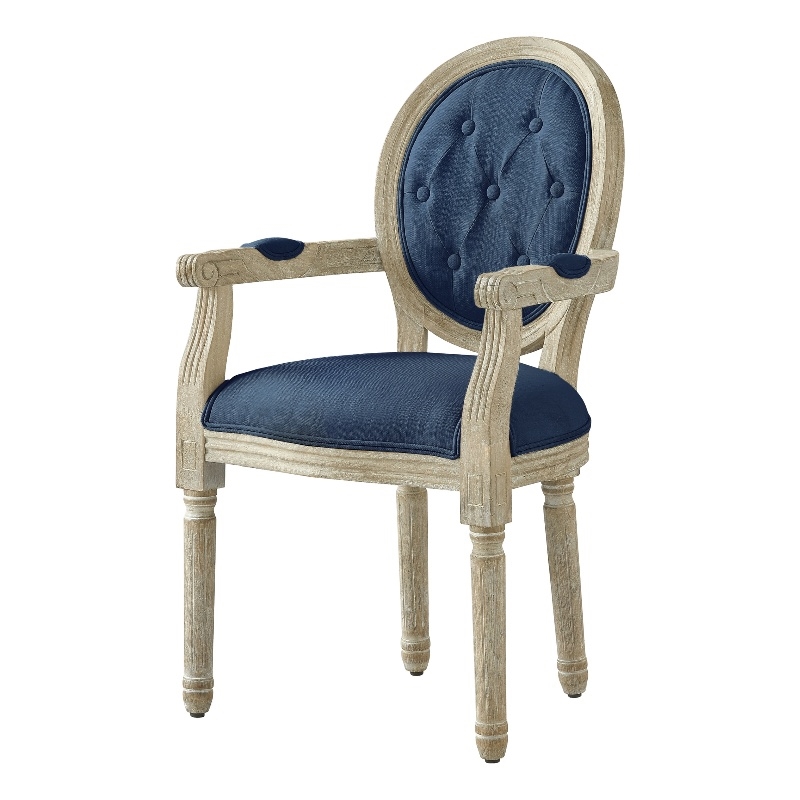 Posh Living Elisheva Linen Dining Chair Navy