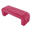 Posh Living Blakelyn Velvet Bench Fuchsia