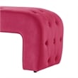 Posh Living Blakelyn Velvet Bench Fuchsia