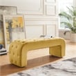 Posh Living Blakelyn Velvet Bench Yellow