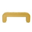 Posh Living Blakelyn Velvet Bench Yellow