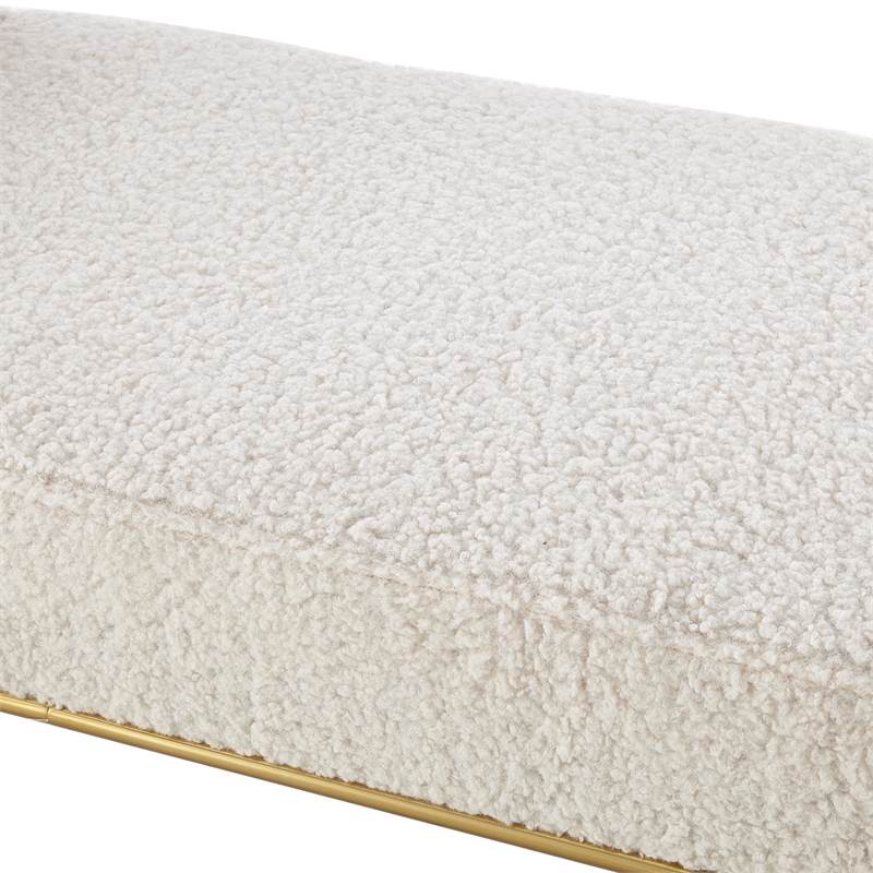 Posh Living Destiney Sherpa Bench Beige