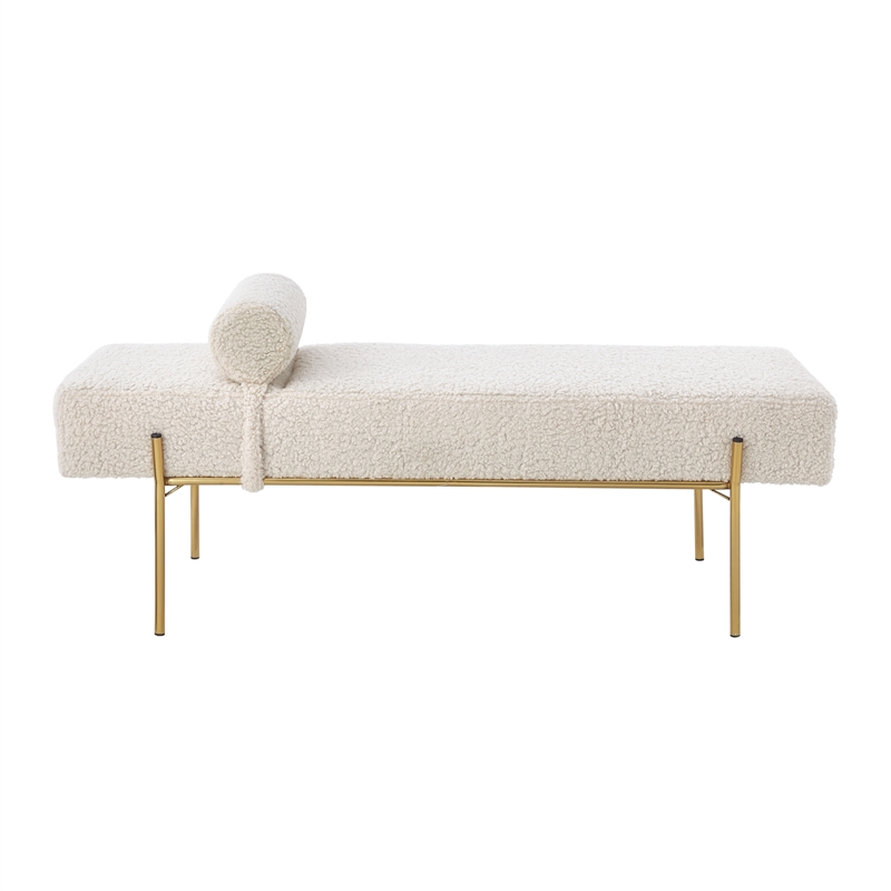 Posh Living Destiney Sherpa Bench Beige