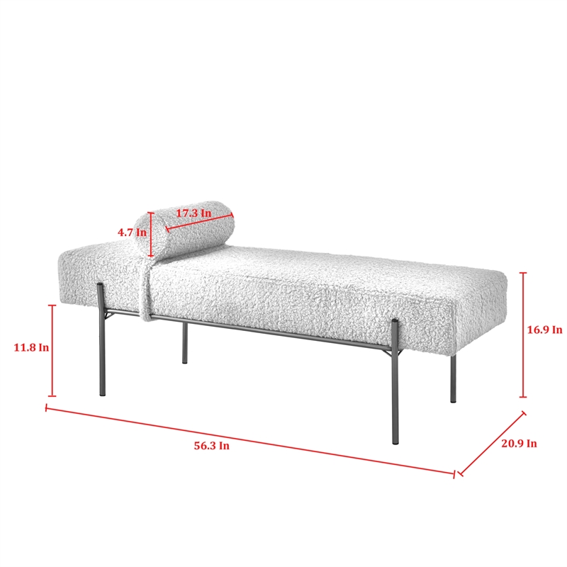 Posh Living Destiney Sherpa Bench Beige