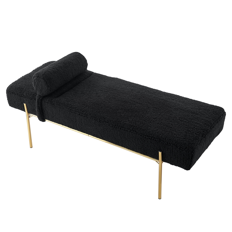 Posh Living Destiney Sherpa Bench Black