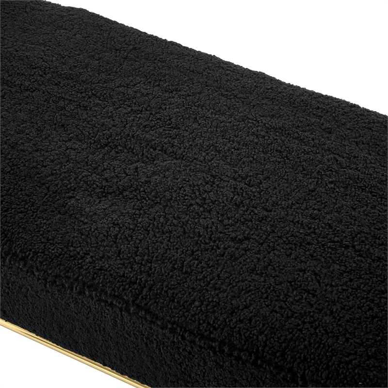 Posh Living Destiney Sherpa Bench Black