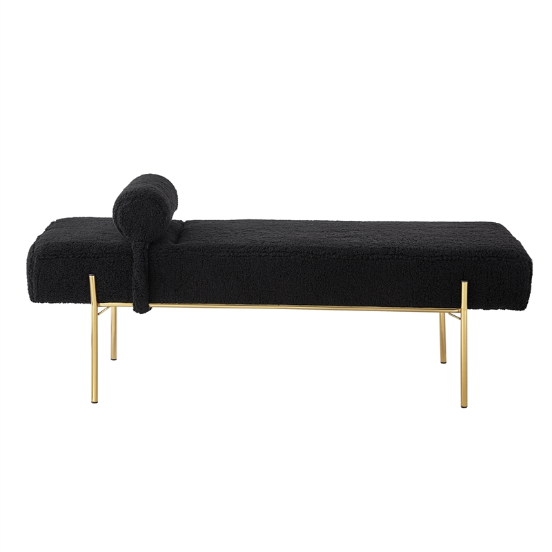 Posh Living Destiney Sherpa Bench Black