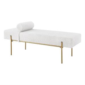 Posh Living Destiney Sherpa Bench Cream White