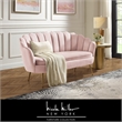 Posh Living Emaline Velvet Loveseat Blush