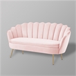 Posh Living Emaline Velvet Loveseat Blush