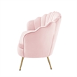 Posh Living Emaline Velvet Loveseat Blush