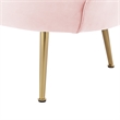 Posh Living Emaline Velvet Loveseat Blush