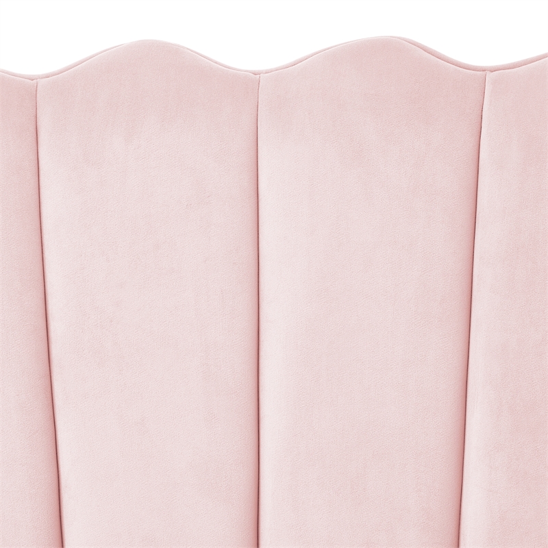 Posh Living Emaline Velvet Loveseat Blush