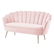 Posh Living Emaline Velvet Loveseat Blush