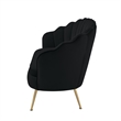 Posh Living Emaline Velvet Loveseat Black
