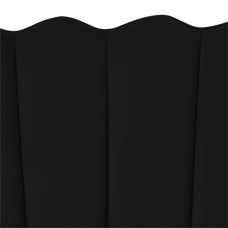 Posh Living Emaline Velvet Loveseat Black