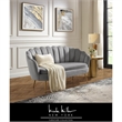 Posh Living Emaline Velvet Loveseat Grey