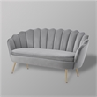 Posh Living Emaline Velvet Loveseat Grey