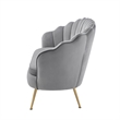 Posh Living Emaline Velvet Loveseat Grey