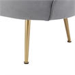Posh Living Emaline Velvet Loveseat Grey
